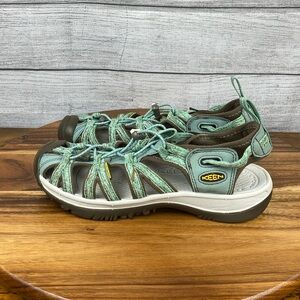 Keen Women’s Whisper Lightweight Trail Water Sandal Teal Green Shoe Size 10